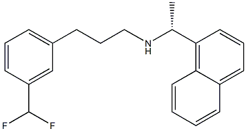 (ALPHAR)-N-[3-[3-(二氟甲基)苯基]丙基]-ALPHA-甲基-1-萘甲胺 结构式