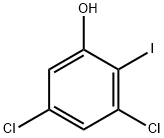 3,5-二氯-2-碘苯酚 结构式