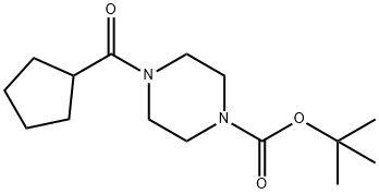 tert-butyl 4-(cyclopentylcarbonyl)piperazine-1-carboxylate 结构式