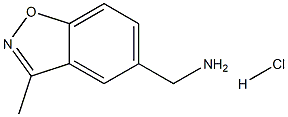 (3-甲基苯并[D]异噁唑-5-基)甲胺盐酸盐 结构式