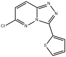6-Chloro-3-thiophen-2-yl-[1,2,4]triazolo[4,3-b]pyridazine 结构式