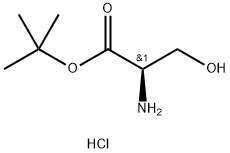 (R)-叔丁基-2-氨基基-3-羟丙酸盐酸盐 结构式