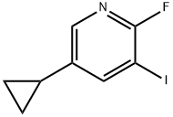 5-环丙基-2-氟-3-碘吡啶 结构式