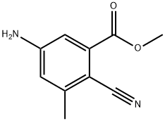 5-Amino-2-cyano-3-methyl-benzoic acid methyl ester 结构式