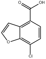 7-氯苯并呋喃-4-羧酸 结构式