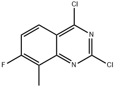 2,4-dichloro-7-fluoro-8-methylquinazoline 结构式