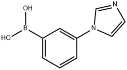 B-[3-(1H-imidazol-1-yl)phenyl]Boronic acid 结构式