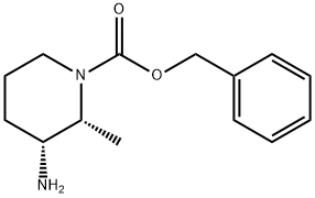 (2R,3R)-3-氨基-2-甲基哌啶-1-羧酸苄酯 结构式