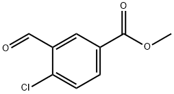 4-氯-3-甲酰基苯甲酸甲酯 结构式