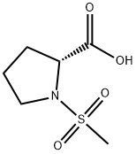 (R)-1-(甲基磺酰基)吡咯烷-2-甲酸 结构式