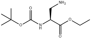 (S)-乙基 3-氨基-2-((叔丁氧基羰基)氨基)丙酸酯 结构式