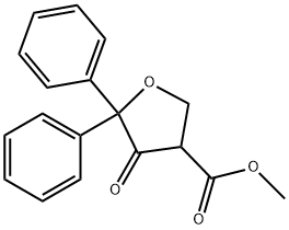 Methyl 4-oxo-5,5-diphenyltetrahydrofuran-3-carboxylate 结构式
