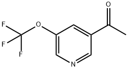 1-(5-(三氟甲氧基)吡啶-3-基)乙烷-1-酮 结构式