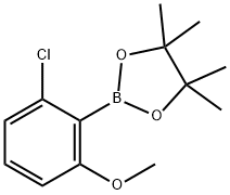 2-氯-6-甲氧基苯硼酸频呢醇酯 结构式