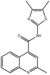 N-[(2Z)-4,5-dimethyl-1,3-thiazol-2(3H)-ylidene]-2-methylquinoline-4-carboxamide 结构式