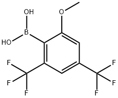 2-甲氧基-4,6-二(三氟甲基)苯硼酸 结构式