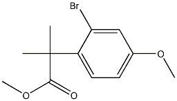 Methyl 2-(2-bromo-4-methoxyphenyl)-2-methylpropanoate 结构式