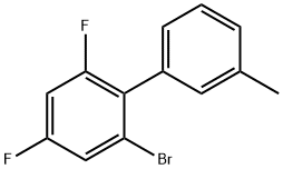 2-溴-4,6-二氟-3'-甲基-1,1'-联苯 结构式