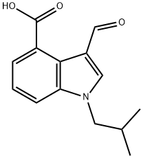 3-Formyl-1-isobutyl-1H-indole-4-carboxylic acid 结构式