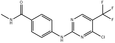 4-((4-氯-5-(三氟甲基)嘧啶-2-基)氨基)-N-甲基苯甲酰胺 结构式