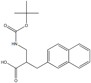 3-((叔丁氧基羰基)氨基)-2-(萘-2-基甲基)丙酸 结构式