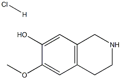 6-METHOXY-1,2,3,4-TETRAHYDROISOQUINOLIN-7-OL HYDROCHLORIDE 结构式