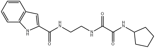 N-cyclopentyl-N'-{2-[(1H-indol-2-ylcarbonyl)amino]ethyl}ethanediamide 结构式