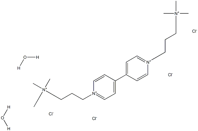 1,1'-双[3-(三甲基铵)丙基]-4,4'-联吡啶四氯化物 二水合物 结构式
