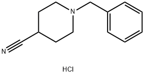 1-Benzylpiperidine-4-carbonitrile hydrochloride 结构式