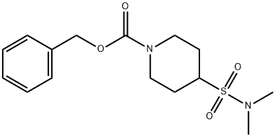 4-[(dimethylamino)sulfonyl]-1-Piperidinecarboxylic acid phenylmethyl ester 结构式