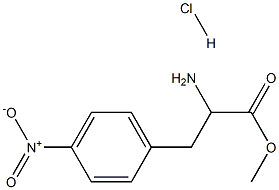 4-硝基-DL-苯丙氨酸甲酯一盐酸盐 结构式