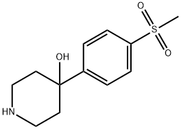 4-(4-甲磺酰基-苯基)-4-羟基-哌啶 结构式