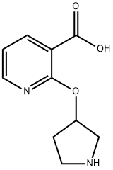 2-(Pyrrolidin-3-yloxy)nicotinic acid 结构式
