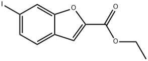 6-碘苯并呋喃-2-甲酸乙酯 结构式