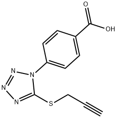 4-[5-(2-propynylsulfanyl)-1H-tetraazol-1-yl]benzoic acid 结构式
