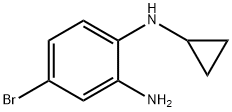 4-溴-1-N-环丙基苯基-1,2-二胺 结构式