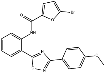 5-bromo-N-{2-[3-(4-methoxyphenyl)-1,2,4-oxadiazol-5-yl]phenyl}-2-furamide 结构式