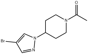 1-(4-(4-溴-1H-吡唑-1-基)哌啶-1-基)乙烷-1-酮 结构式