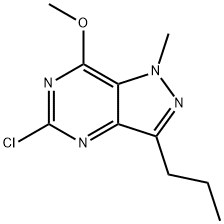 5-Chloro-7-methoxy-1-methyl-3-propyl-1H-pyrazolo[4,3-d]pyrimidine 结构式