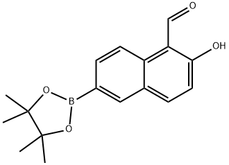 2-hydroxy-6-(4,4,5,5-tetramethyl-1,3,2-dioxaborolan-2-yl)-1-naphthaldehyde 结构式