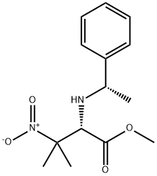 S-3-甲基-3-硝基-2-(S-1-苯乙胺基)丁酸甲酯 结构式