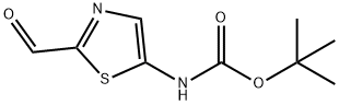 (2-甲酰基噻唑-5-基)氨基甲酸叔丁酯 结构式