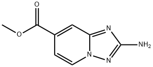 2-氨基-[1,2,4]三唑并[1,5-A]吡啶-7-羧酸甲酯 结构式