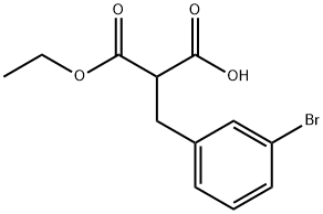 2-(3-bromobenzyl)-3-ethoxy-3-oxopropanoic acid 结构式