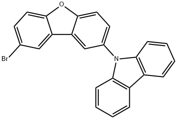 9-(8-溴二苯并[B,D]呋喃-2-基)-9H-咔唑 结构式