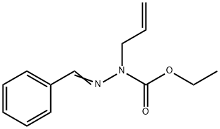 (E)-Ethyl 1-Allyl-2-Benzylidenehydrazinecarboxylate 结构式