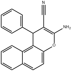 3-amino-1-phenyl-1H-benzo[f]chromene-2-carbonitrile 结构式