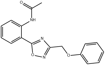 N-{2-[3-(phenoxymethyl)-1,2,4-oxadiazol-5-yl]phenyl}acetamide 结构式