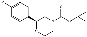 (S)-2-(4-溴苯基)吗啉-4-羧酸叔丁酯 结构式