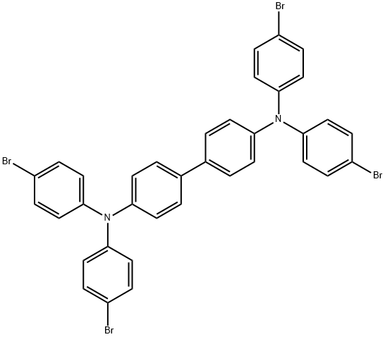 N4,N4,N4',N4'-四(4-溴苯基)-[1,1'-联苯]-4,4'-二胺 结构式